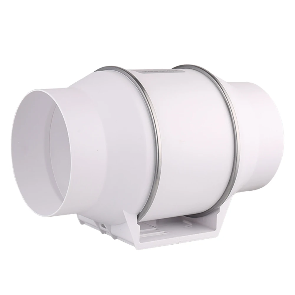 120W Pvc 8Inch Exhaust Centrifugal Fan Blowers For Kitchen Low Noise Mixed Duct Fan