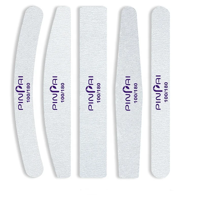 100/180 Custom Logo Printed Emery Board Nail Files 5 Design Double-Sided Nail File