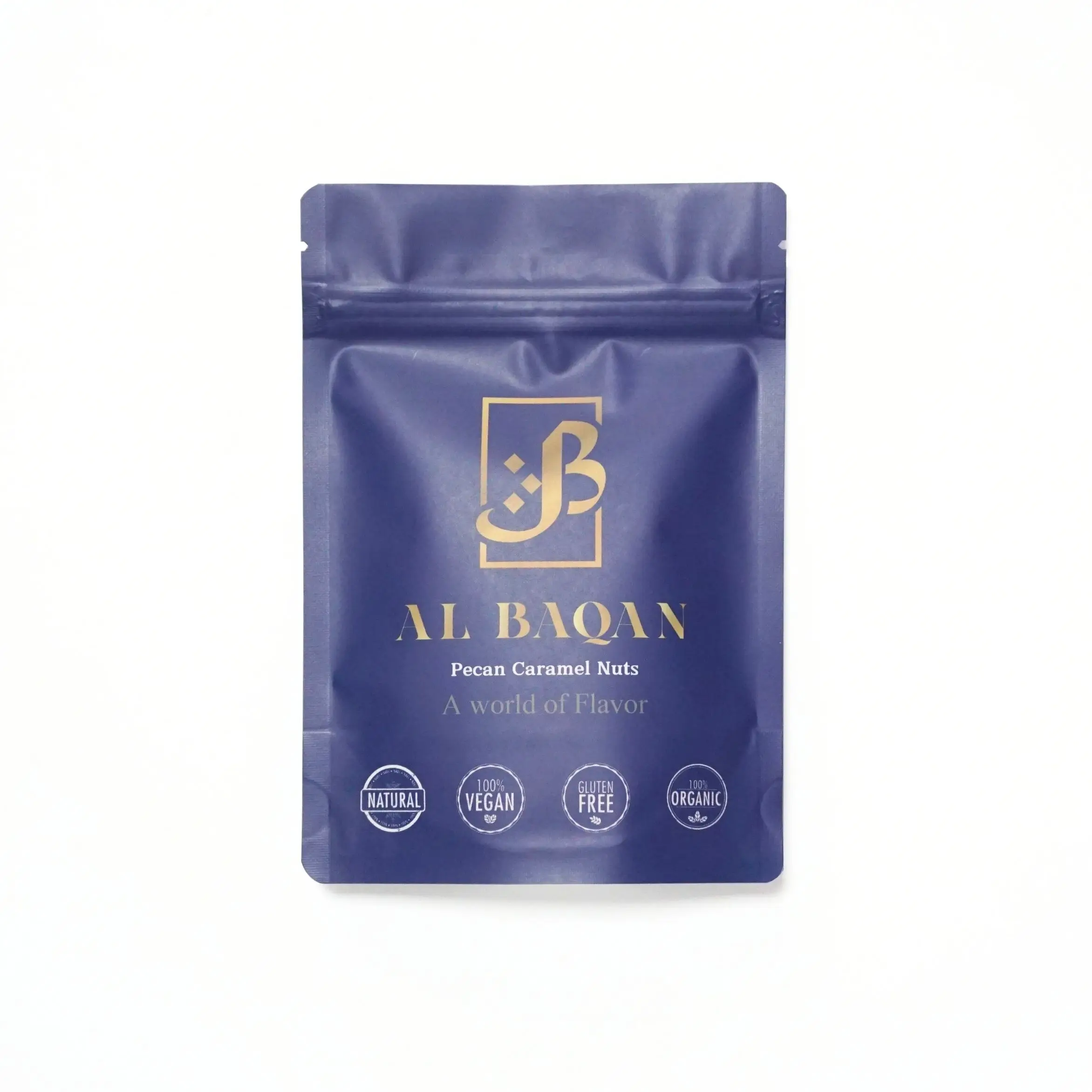 Custom digital CMYK printing resealable zip lock smell proof stand up pouch food packaging bag for coffee chocolate snack