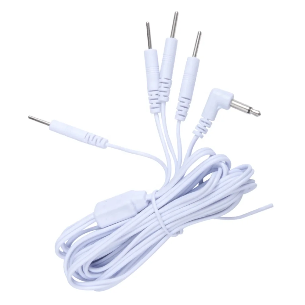 Replacement TENS Electrode Leads Wires/Cables with Standard 2.0 mm Pins Connectors TENS Lead Wires PVC Copper Foil Adapter Cable