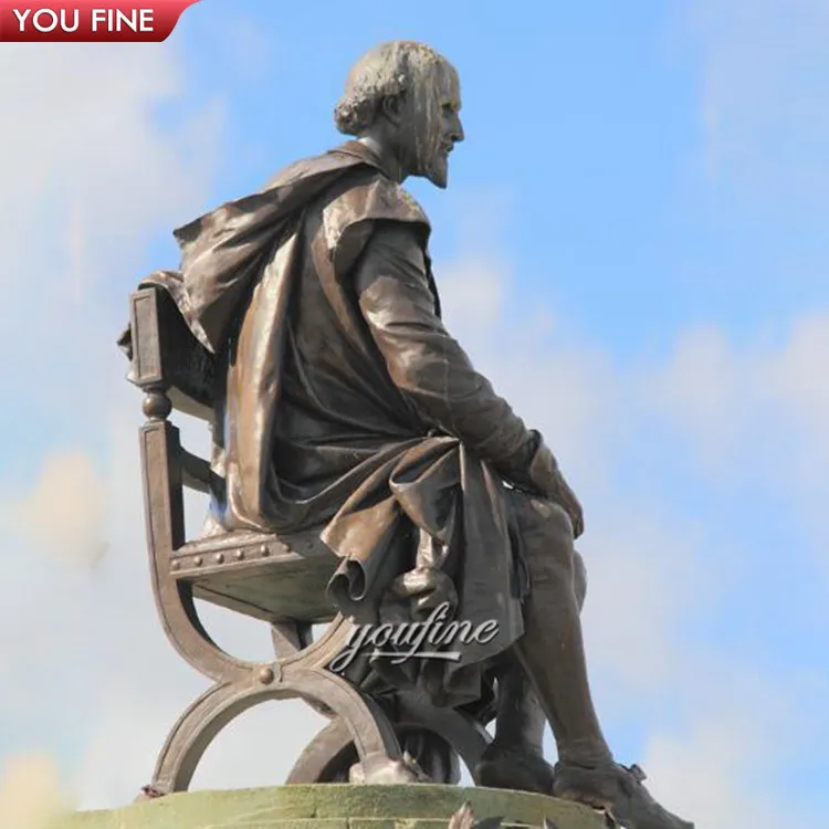 Famous Life Size Outdoor Literary Giant Bronze Shakespeare Statue Sculpture