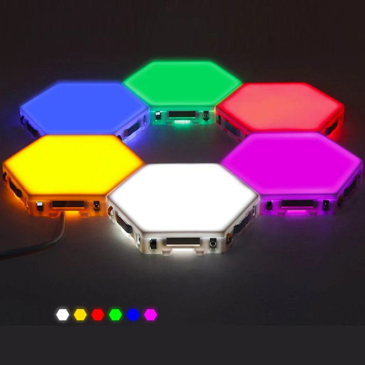 Современная Чувствительная Геометрическая Сенсорная панель Rgb Шестигранная Клубная настенная лампа Usb светодиодный ночник