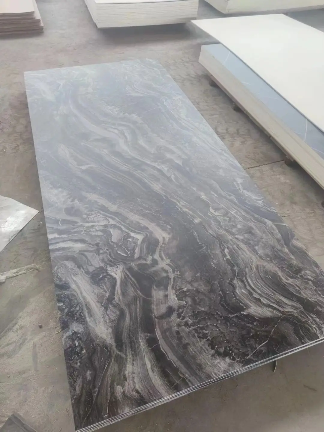 bamboo charcoal board modern Marble Sheet fiber wall board PET marble bamboo charcoal veneer wooden panel