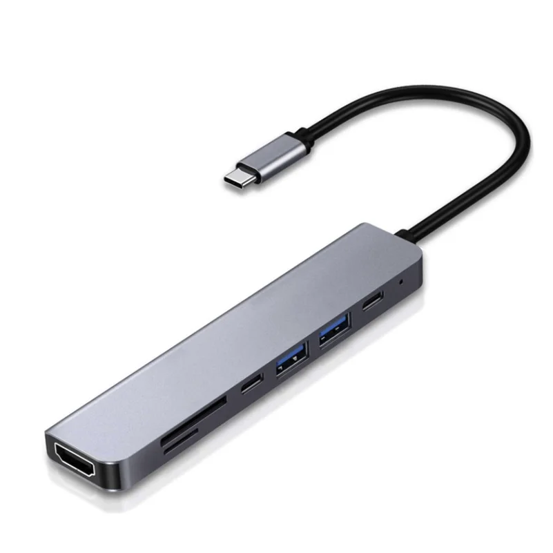 
 7 в 1 несколько портов USB-C концентратор Type-C USB 3,0 4K HD адаптер для Macbook Pro Air  
