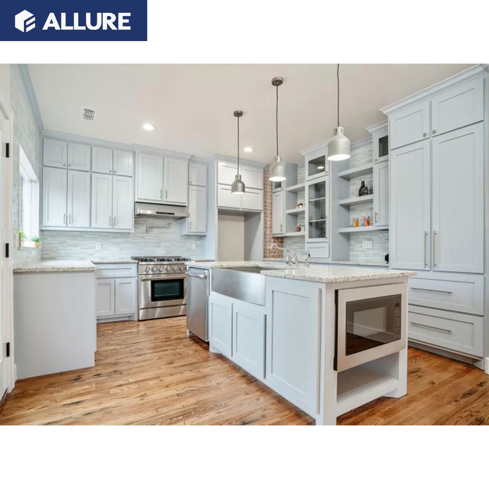 Allure High Quality Simple Interior Design Wall Smart Cabinets Wood Luxury Kitchen Unite Modern