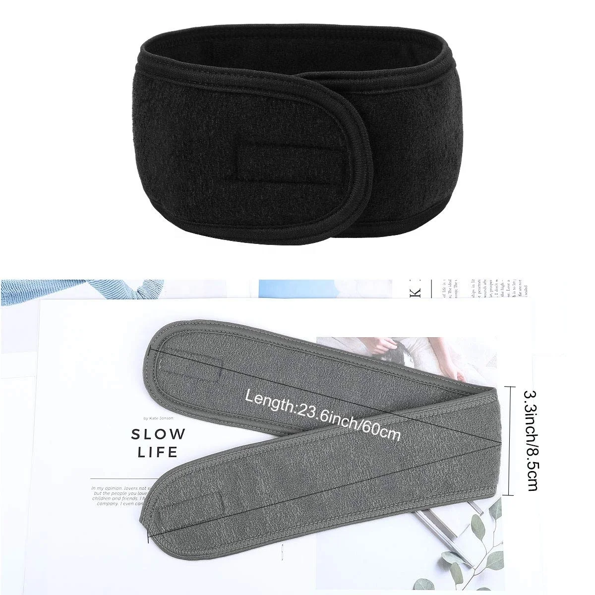 Makeup Headband Cosmetic Hair bands for Washing Face Bow Headbands for Shower Polyester Spa Headbands Women