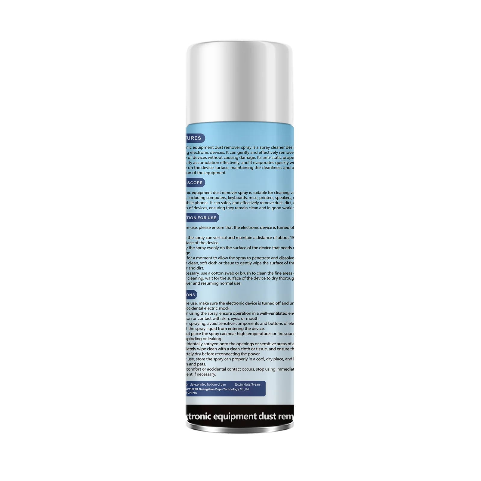 450ML Advanced Electronic Device Dust Removal & Cleaning Spray Professional-Grade Dust Eliminator for Sensitive Electronics