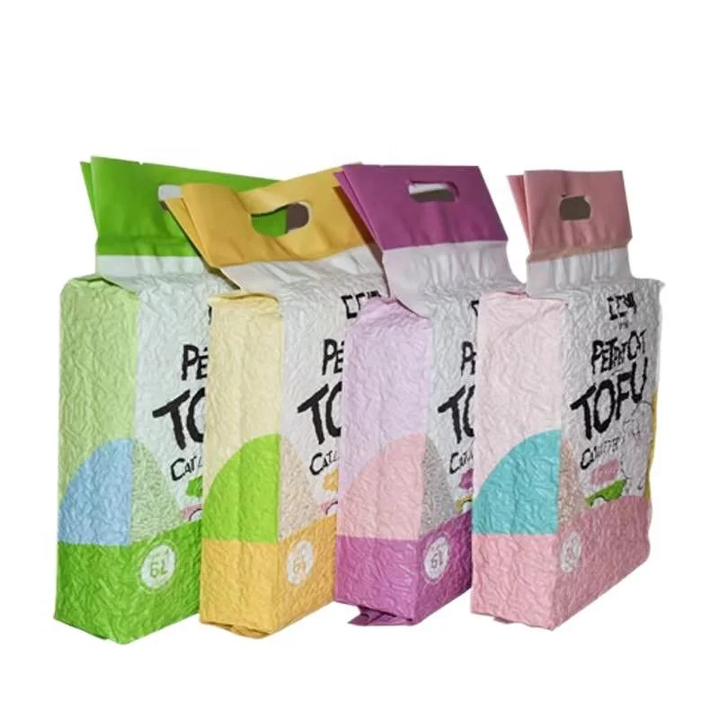 Flushable Tofu Cat Litter 3.8L Green Tea Lavender Flavor Tofu Cat Litter and Silica Gel Cat Litter