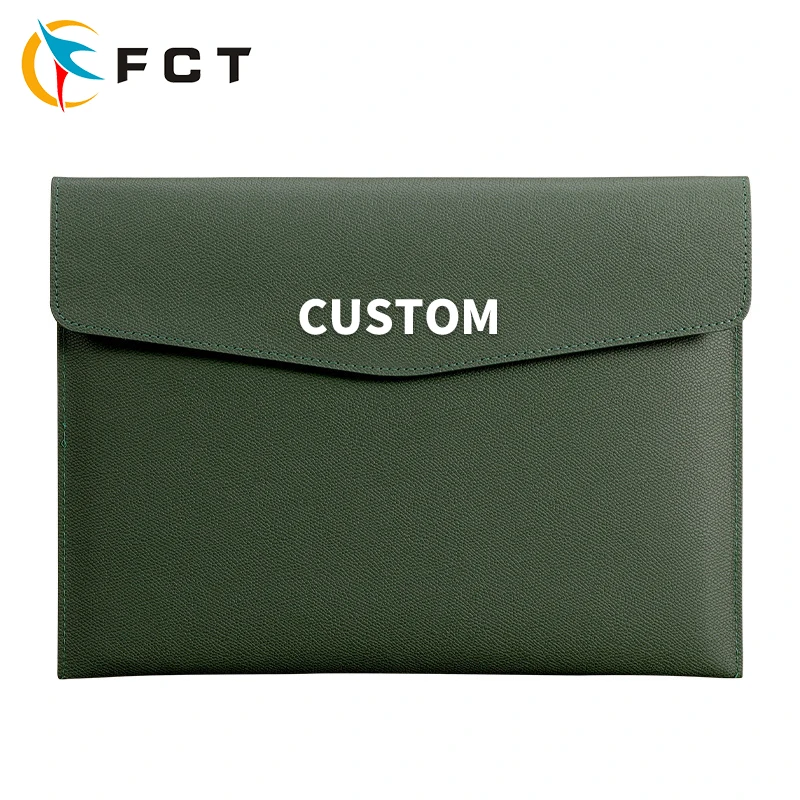 Minibook A4 Leather Tablet Document Pouch Holder Button Laptop Case For Sleeve Case For 13 Pro Computer Notebook Woven Case Bag