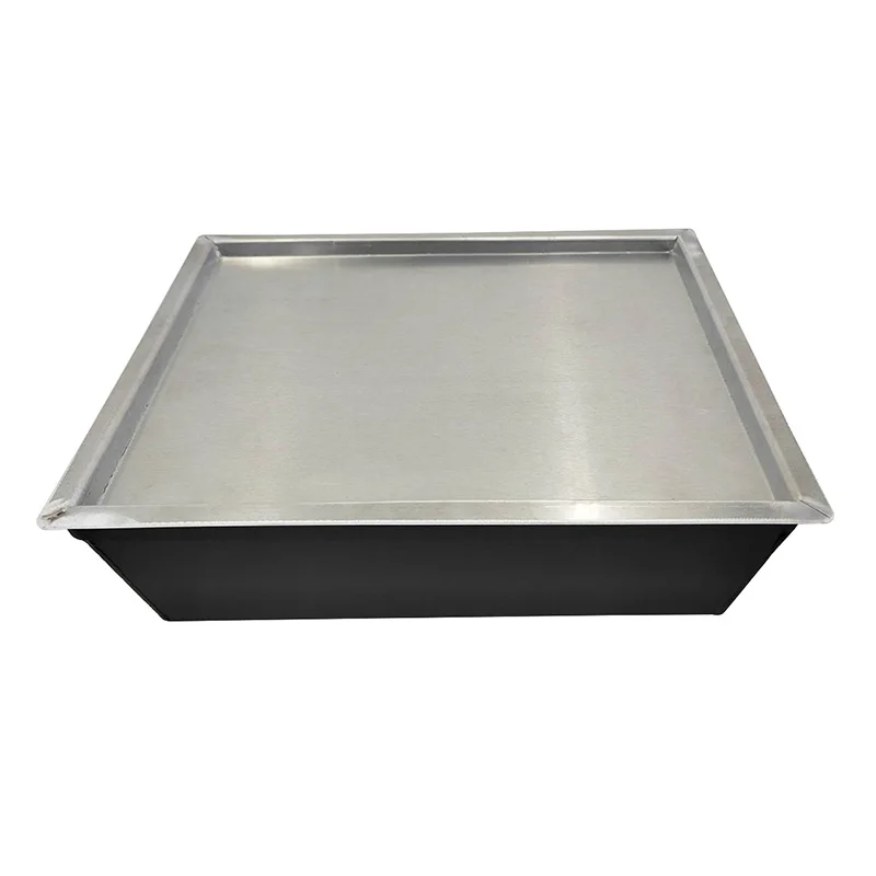 Home kitchen Bakery Use Rectangle Aluminum Metal Non Stick Detroit Pizza Pan Pizza Baking Tray with Lid