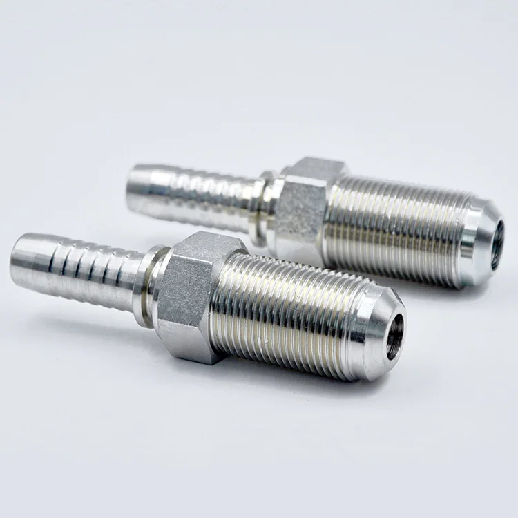 Machinery Parts Bsp Hexagon Male Steel Hydraulic Tubing Fittings Hose Ferrule End Fittings