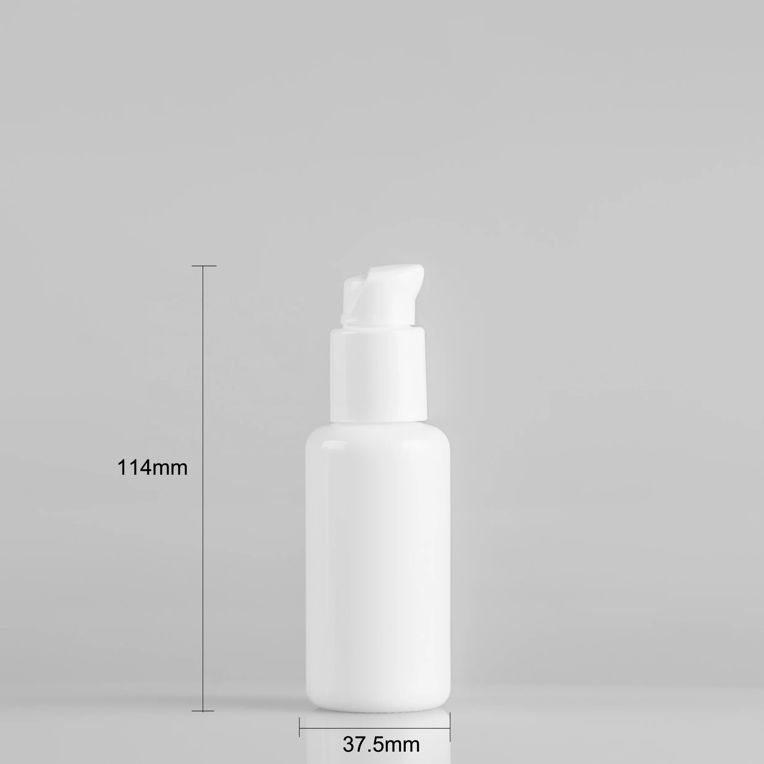 Recyclable skincare packaging 40ml opal glass bottle for serum and toner packaging with treatment pump