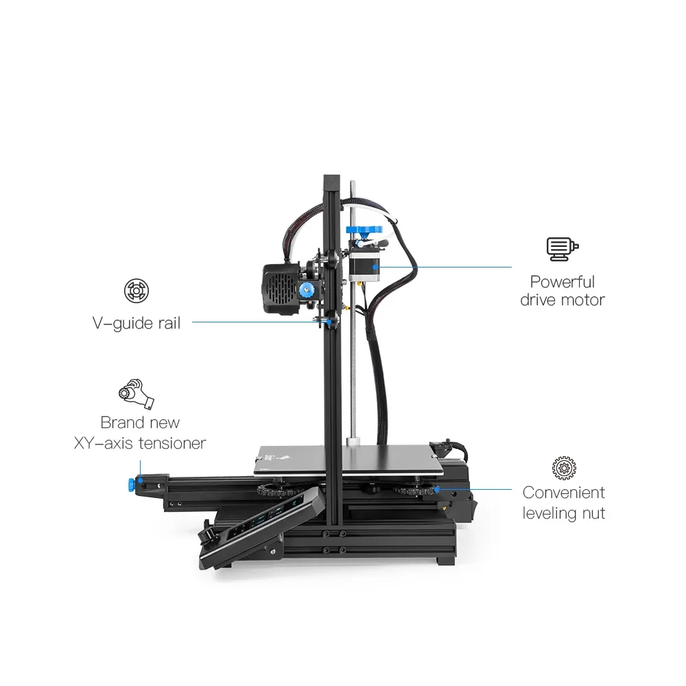 Easy Use Safe Integrated Structure 3D Printer Single Color 0.1~0.4 Mm 1.75 Mm 220*220*250 Mm FDM 3D Cura/Simplify 3D Printer