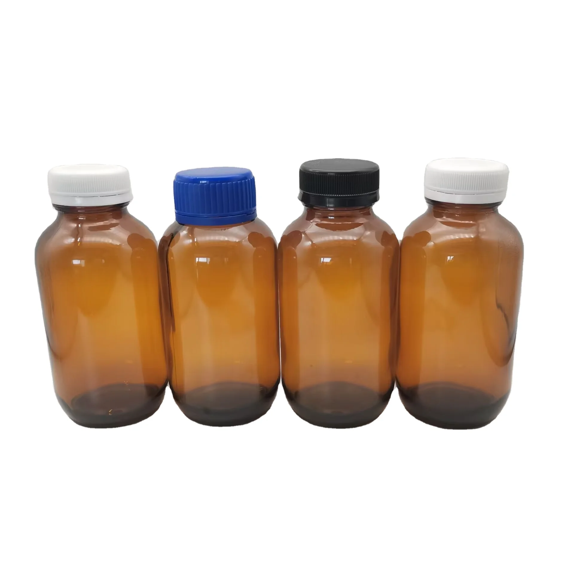 Brown glass bottle small mouth round chemical reagent bottle 500ml empty bottle of food grade water agent
