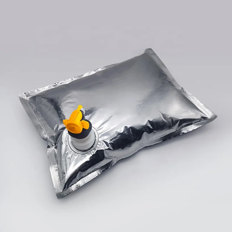 Transparent/Aluminum Aseptic Bag In Box 5l Disposable Coffee Bag In Box With Valve Dispenser Bag In A Box