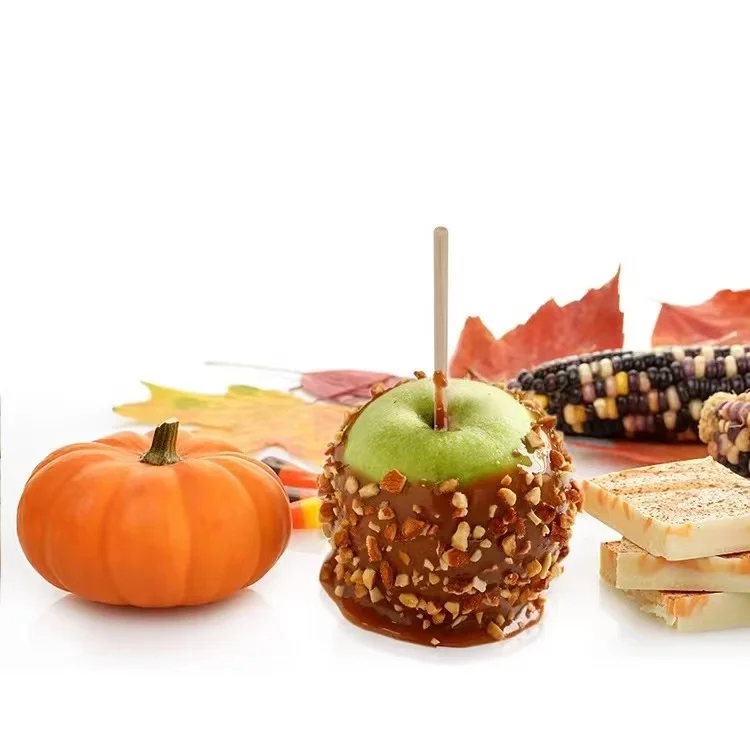 Bamboo Candy Apple Skewers Sticks Semi Pointed Lollipop Sticks Barbecue Bamboo Skewers