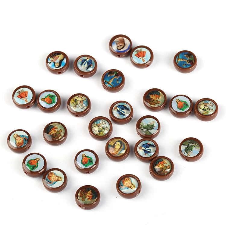Wholesale Popular Religious Rosary DIY Parts Saint Religious Medals