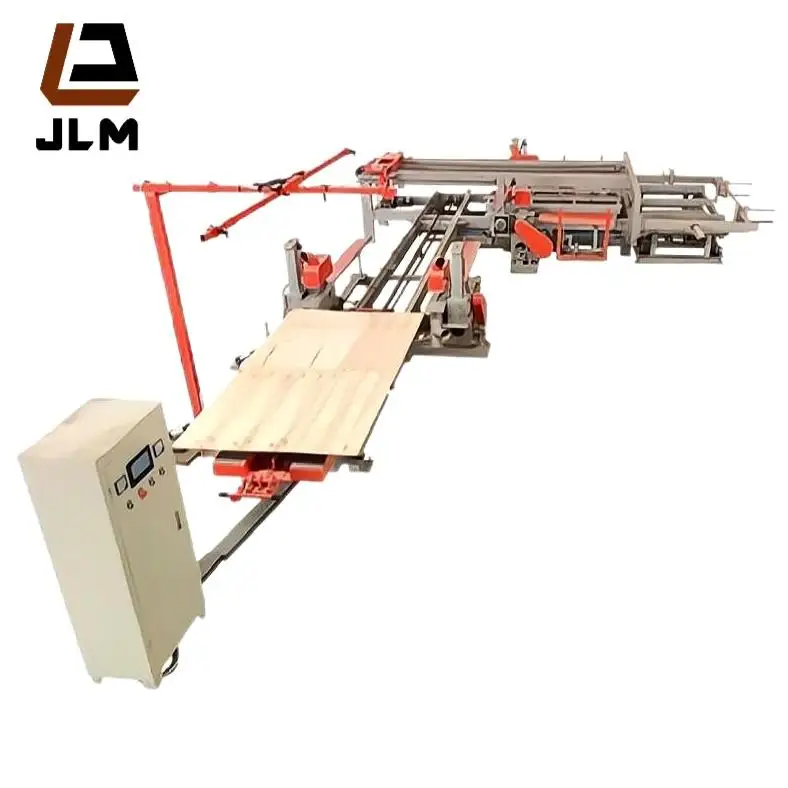 Jinlun CNC Automatic  adjustable plywood cutting saw/ veneer edges trimming machine