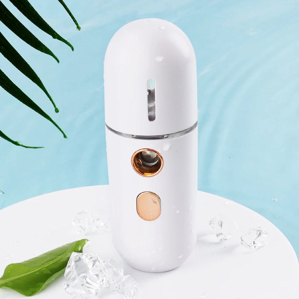 Portable Mini Usb Rechargeable Facial 12ml Humidifier Skin Moisturizing Facial Spray Wireless Humidifier For Travel Home