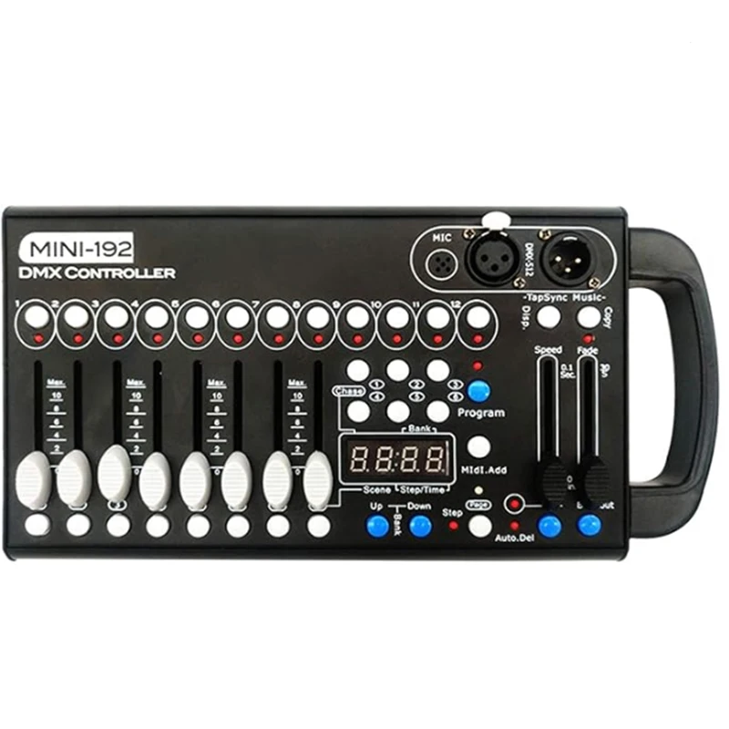 Universal DMX512 Controller 192 DMX512 Stage DJ Light Controller 240 Different Scenes Console Applicable to 3-Pin DMX Cable