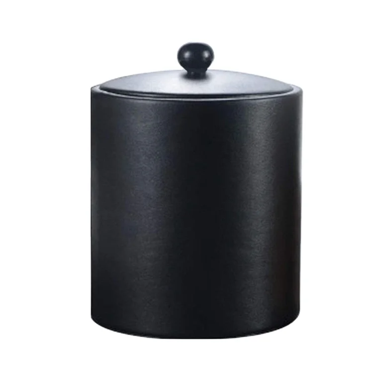 Hotel modern single layer design leather Ice bucket