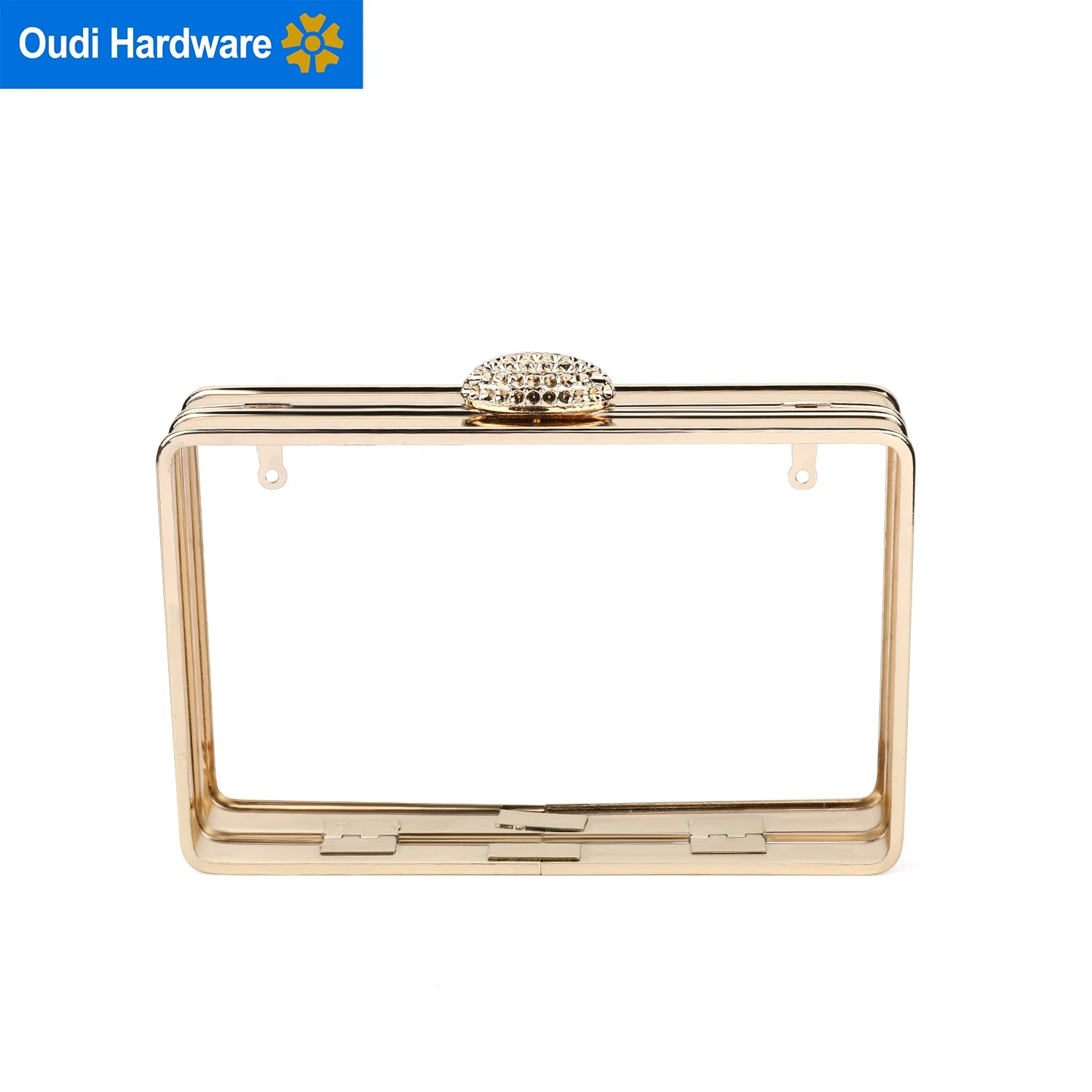 F1711 17*11cm Manufacturer Rectangle Metal Kiss Clasp Lock Clip Clutch Frame for Purse
