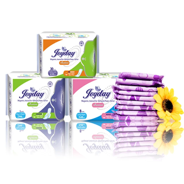 Female Cotton Soft Skin Night for Daily Use Anion Sanitary Napkins