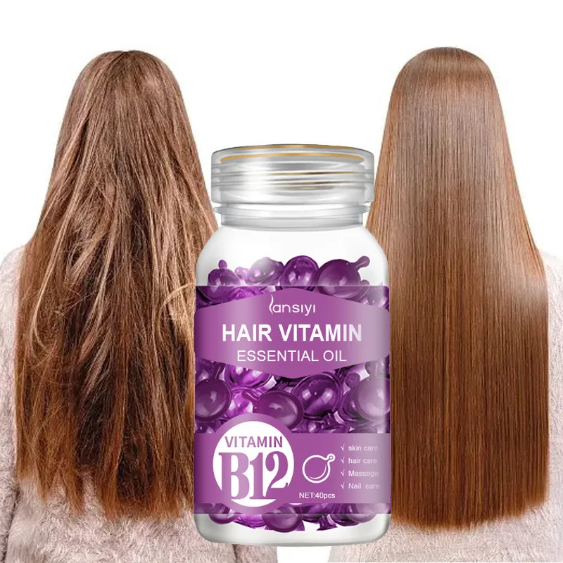 Customize Fragrance Hair Capsule Vitamin Hair Smoothing Hydrating Vitamins Serum Rosemary Shea Butter Oil Repairs Damage Hair