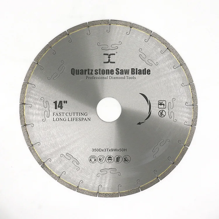 Fast cutting low noise Diameter 14inch 350mm for quartz stone cutter diamond segmented saw blade cutting disc