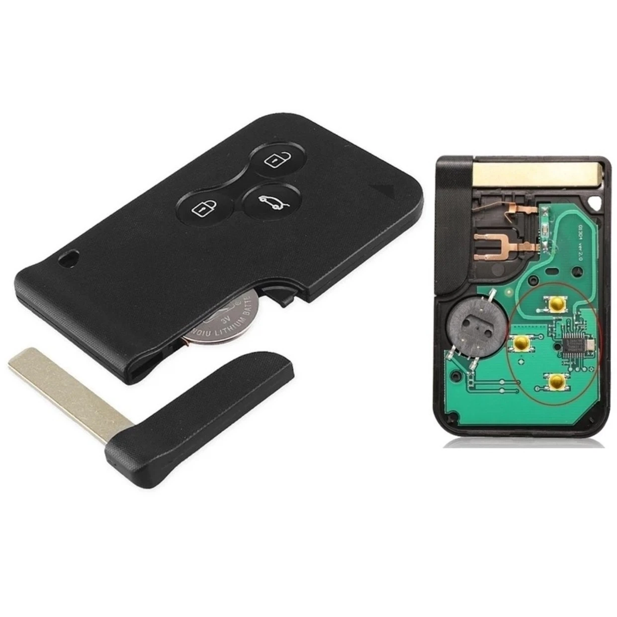 Смарт-ключ-карта для Renault Megane Scenic II Grand Scenic 2003-2008 433 МГц PCF7947 чип ID46 3 кнопки дистанционного PCB ультразвуковой увлажнитель