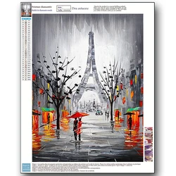 DIY full Square Or Round Drill Wholesale 3d wall art diamond painting paris abstract landscape 30*40CM For Living Home Decor