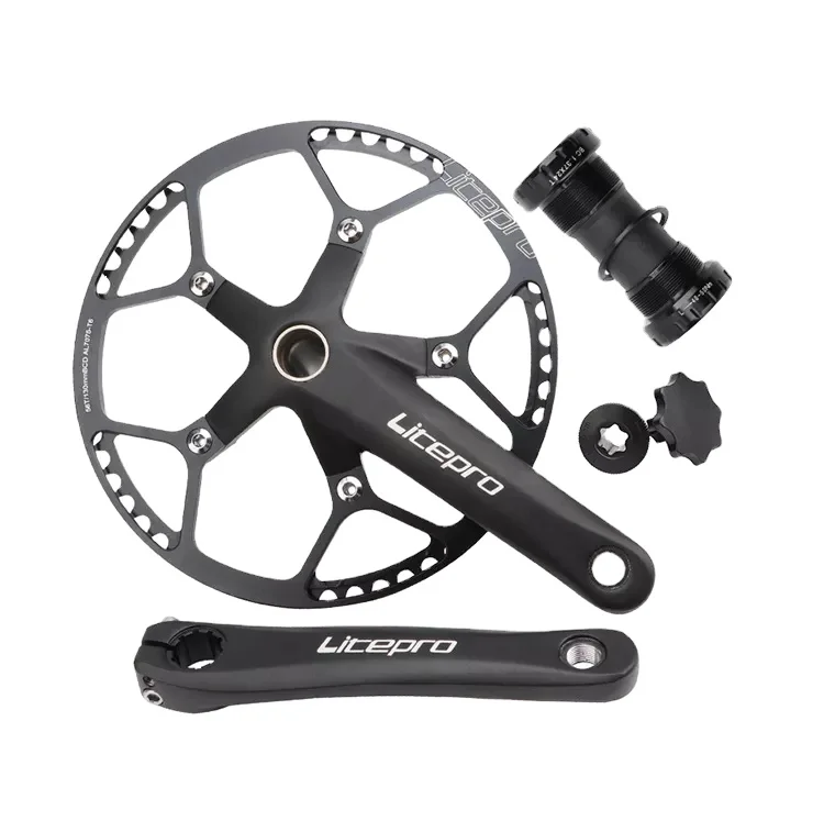Lp  Hollow  Crank set 130BCD chain ring 170 MM Aluminum Alloy Sprocket With Bottom Axis 47T 53T 56T 58T Disk Bicycle Crankset