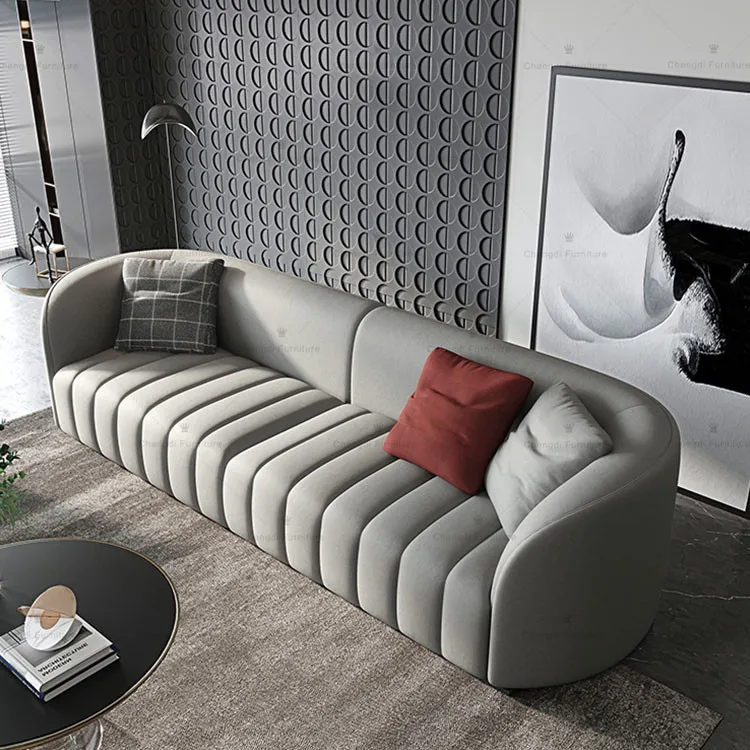 
Italy 3 Seat furniture modern living room leather sofa white 