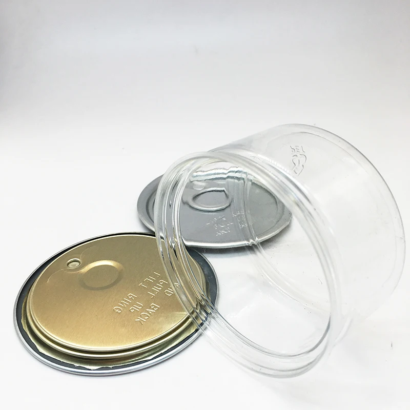 
Saferim Easy Open Ends Open Clear Cans Dry Pack Silver Aluminum Dry Herbs Round Metal Self Presstin Can 