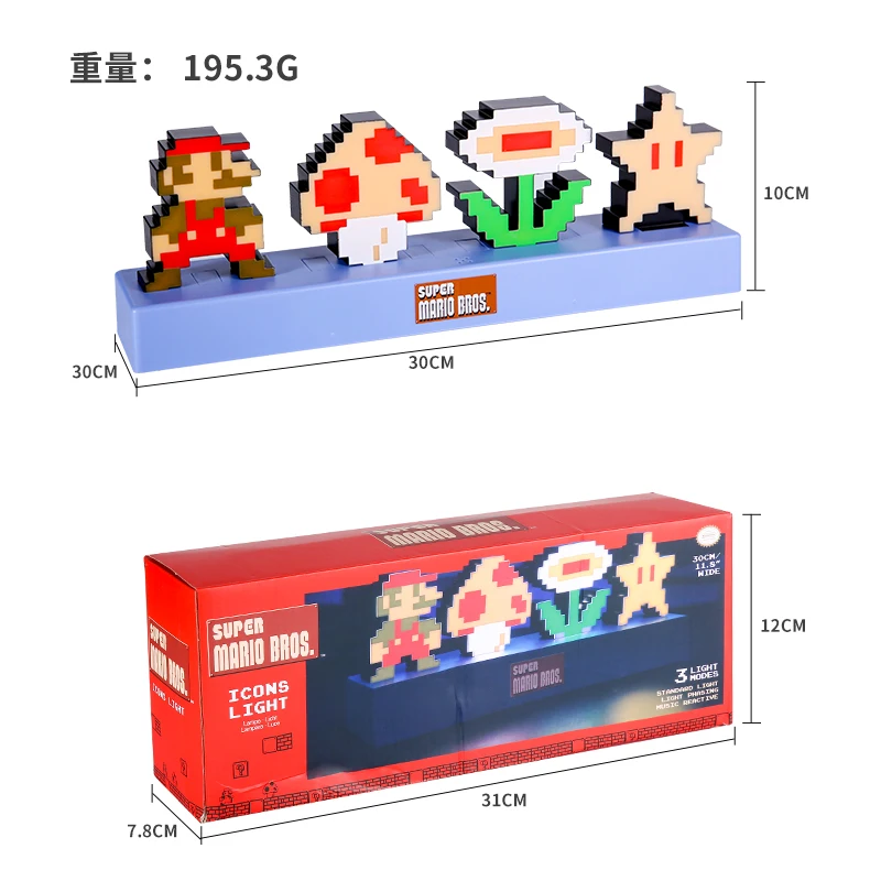 Светодиодный светильник Lampstand игровые аксессуары для PS4 PS5 игра Super Mario лампа знак Звуковое управление декоративная красочные