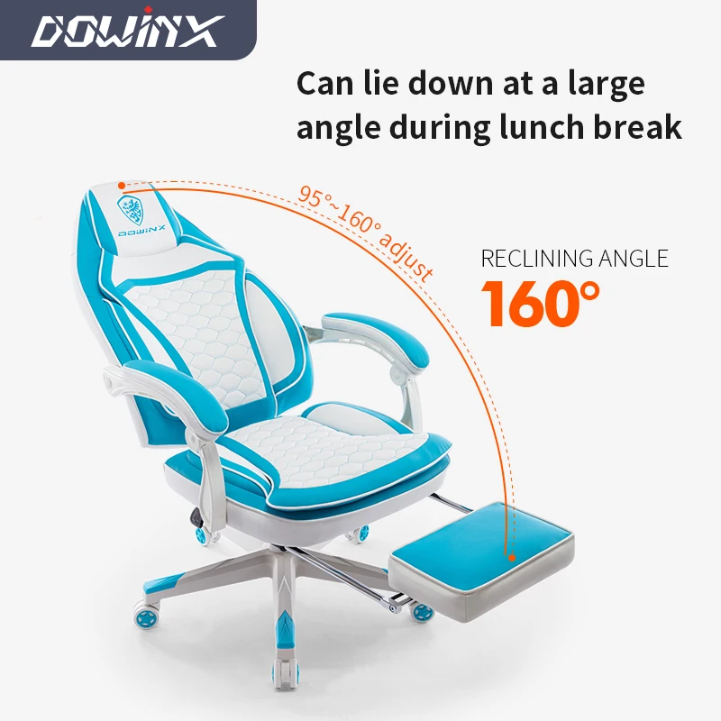 Wide Back Ergonomic Chair Youth Color Matching Gaming Chair with Footrest