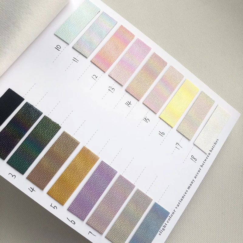 Shiny Rainbow Holographic PU Faux Synthetic Leather Fabric for Jewelry Packaging Box Pouch Hair Bow Handbag Shoes Making