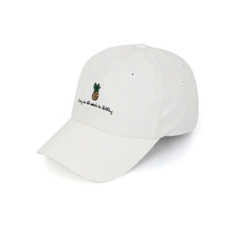 High Quality Custom Embroidered Corduroy Baseball Cap