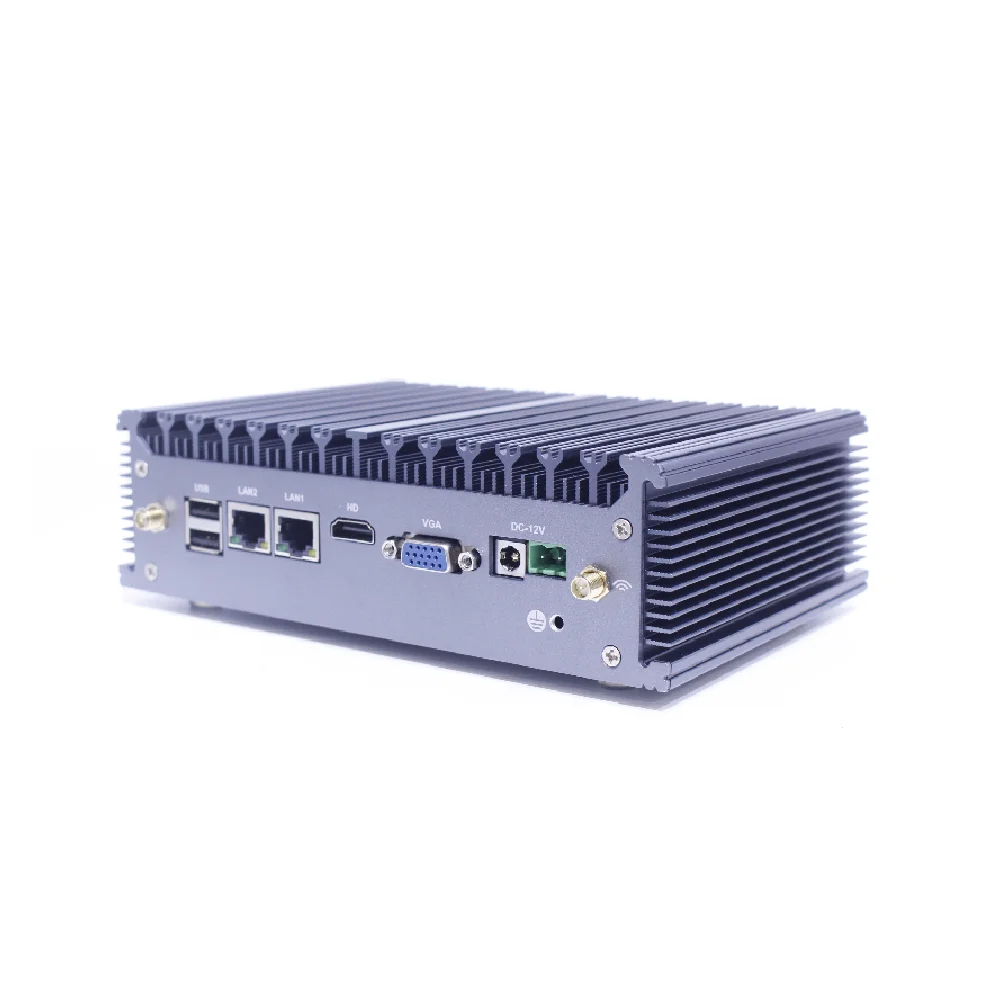 Индустриальный компьютер i3 i5 i7 встроенный ПК с RS232 RS485 двойной LAN HD-MI VGA 6 * USB безвентиляторный мини-ПК