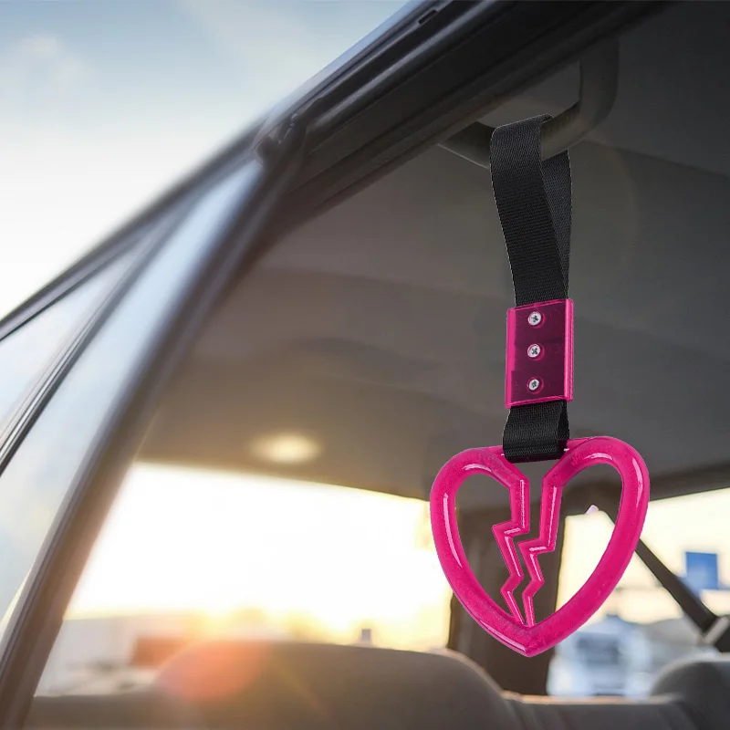 Oem Car Accessories Custom Tsurikawa Jdm Logo Racing Ring Plastic Sakura Broken Heart Bus Subway Handles Straps