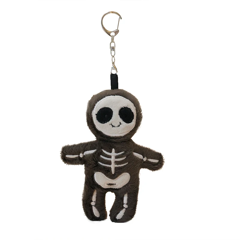 New arrival Halloween Skull Skeleton Bob Plush Doll Halloween Cartoon Plush Toy keychains holiday gifts