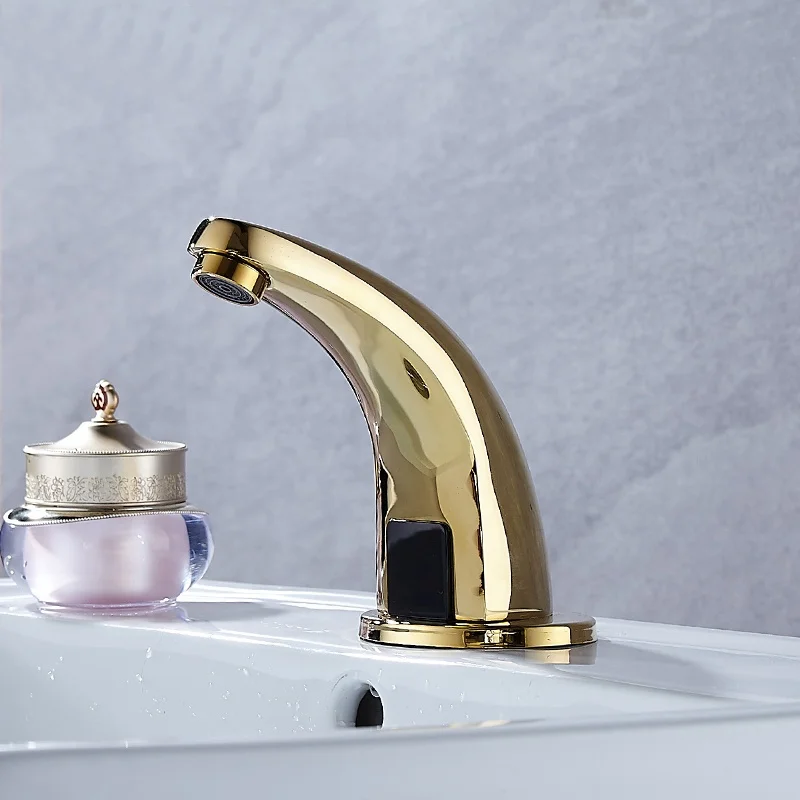 Smart Sink infrared Faucet Modern Faucet With Sensor Sanitary Ware Bathroom Sink Golden Basin Water Faucet