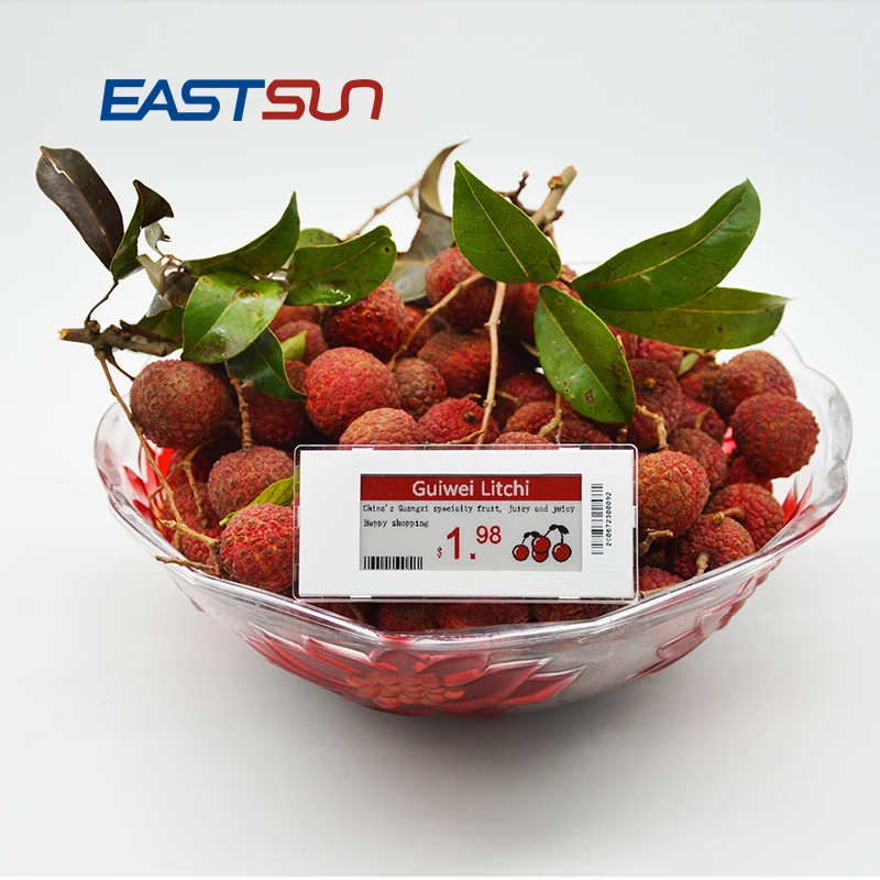 Eastsun 2.13- inch Eink Display 433MHz Epaper Electronic Shelf Label Supermarket Digital Price Tag