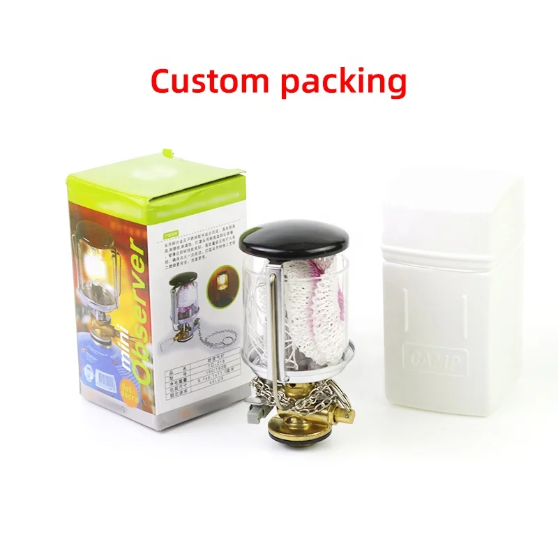 Hot Sale Portable Camping Light Camping Party Light China Camp Lantern Hanging Glass Propane Lamp Portable Mini Gas Lantern Lamp