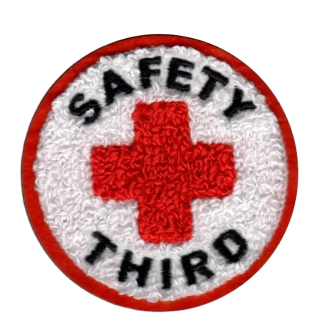 Embroidery services custom cartoon animal cat logo chenille embroidered patch badges for garment