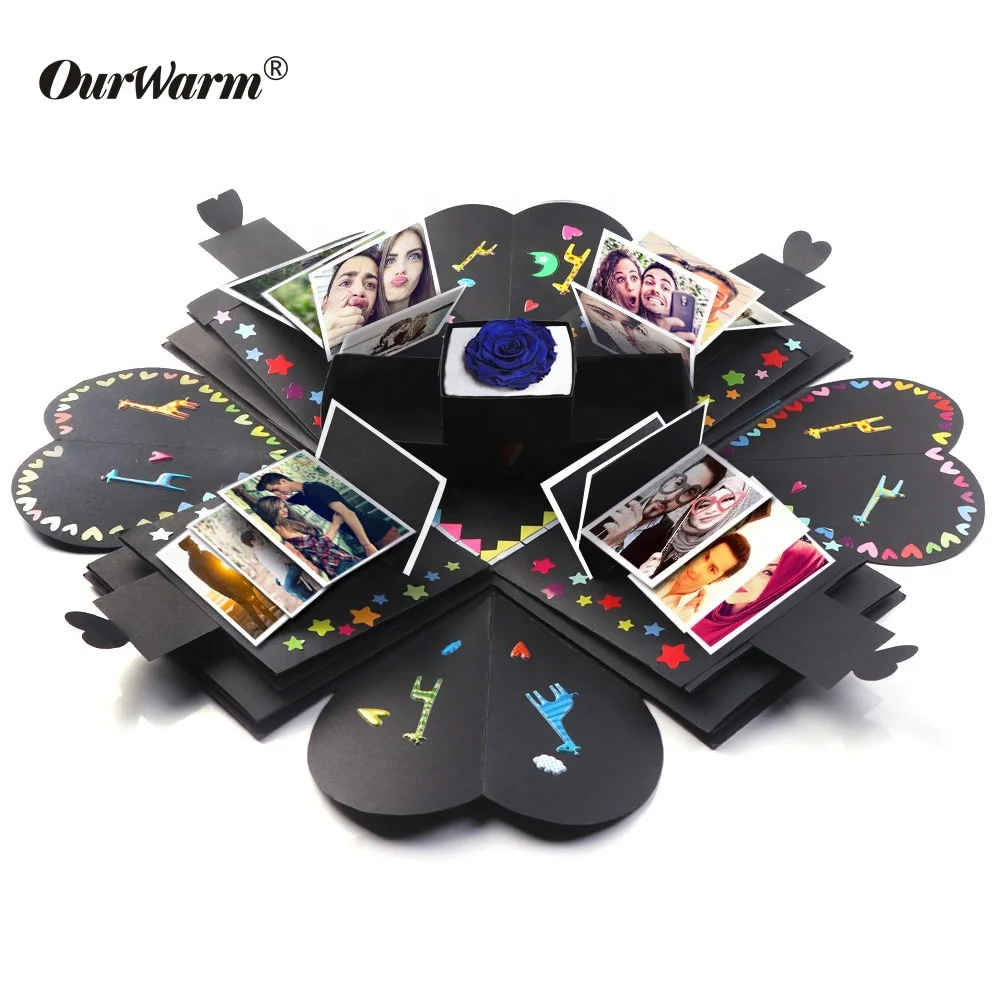 OurWarm многослойный Сюрприз на день рождения, подарки на годовщину, фотоальбом «сделай сам», креативная взрывобезопасная коробка
