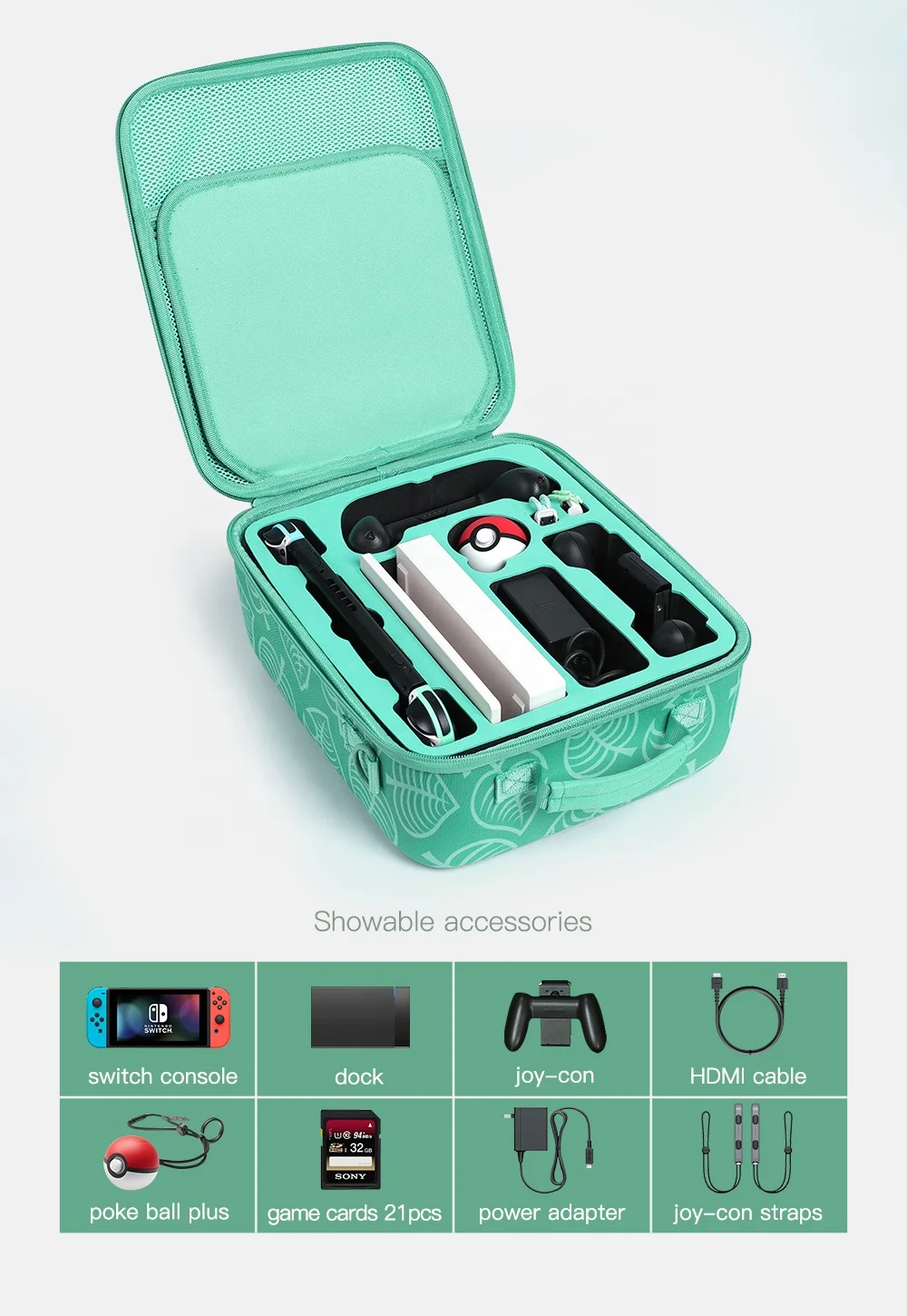 Животные рождественские переключатель Eva сумка для Nintendo Switch на плечо