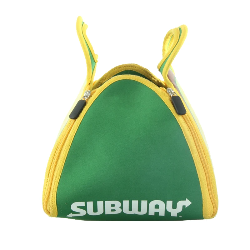 Developable Neoprene Lunch Bag Custom Logo Printed Insulated Cooler Bag Picnic Box Tote With Zipper Tote Bags