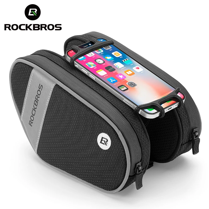 ROCKBROS Touch Screen Waterproof Bicycle Frame Bag Cycling Top Tube holder bike phone bag bicycle accessories bags