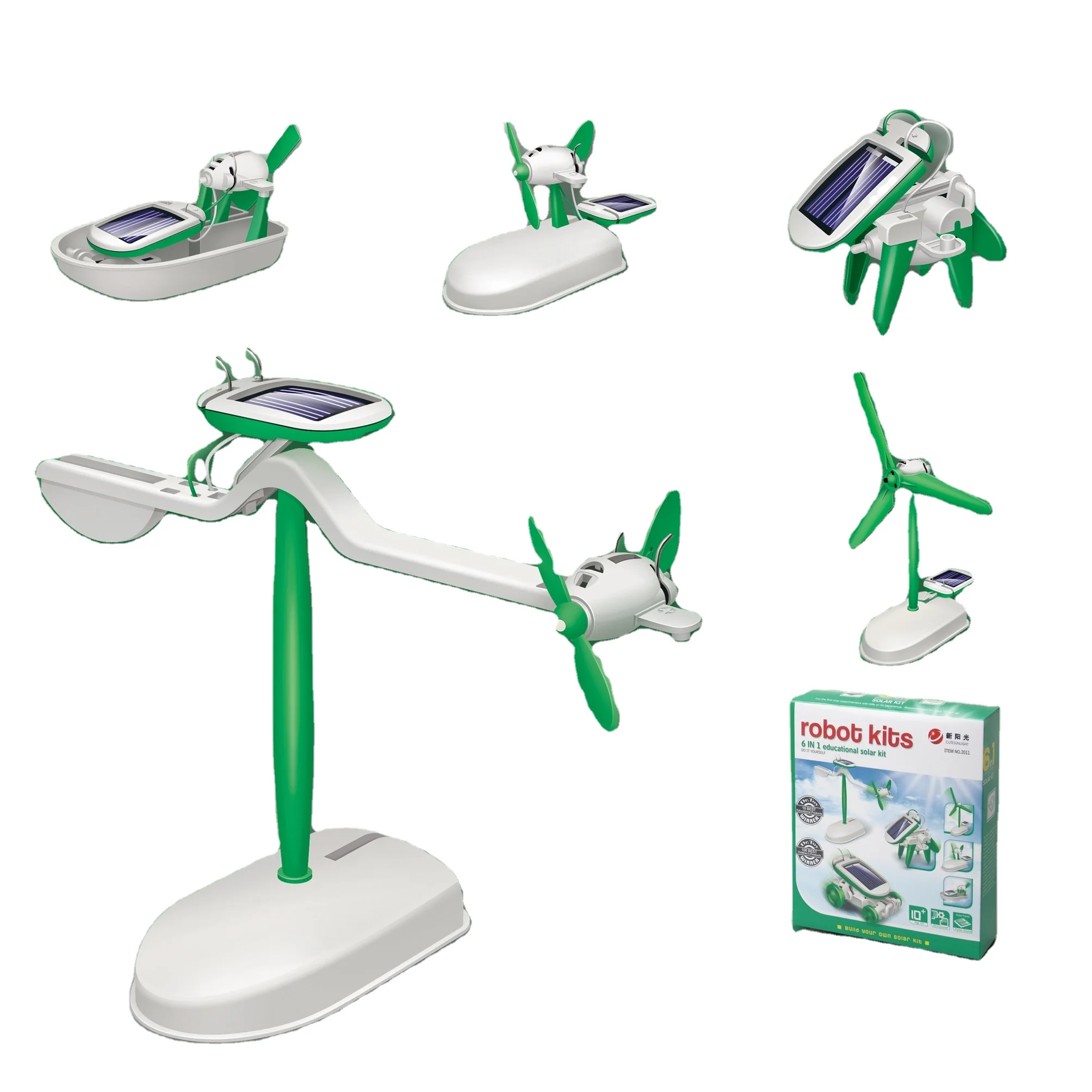 Animal Dog Cat Car Boat Fan Science And Education Puzzle Diy Assembly Educational Toys 6 In 1 Solar Assembled Toys